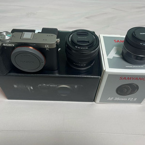 일괄) 소니 A7C2(보증 유) + 28-60 신번들 + 삼양 35mm 2.8 렌즈 이미지