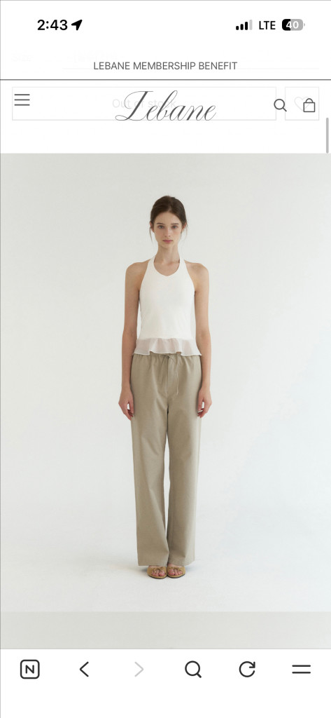 르베인 리어 lier 홀터 블라우스 새상품 이미지