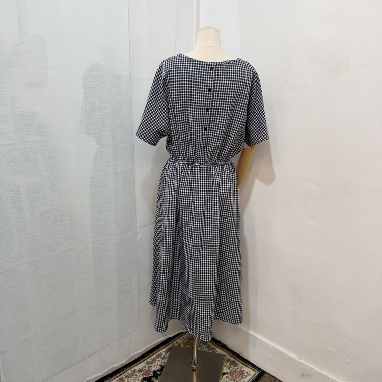 에잇세컨즈 허리밴딩 체크원피스 롱원피스 4417 이미지