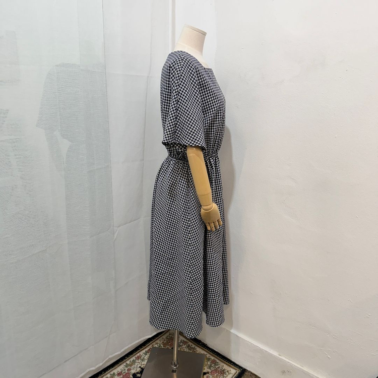 에잇세컨즈 허리밴딩 체크원피스 롱원피스 4417 이미지