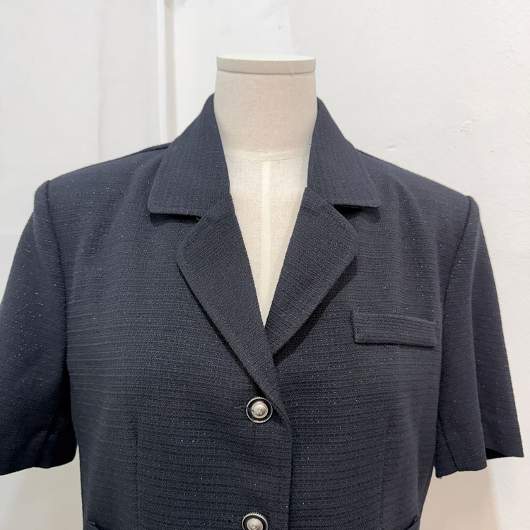 블랙 반팔트위드자켓 하객룩 여름하객룩 4420 이미지