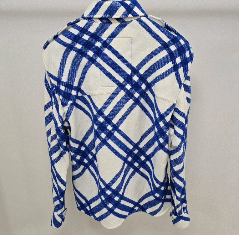 버버리 체크 울 블렌드 오버셔츠 xs사이즈 100 105 판매 이미지