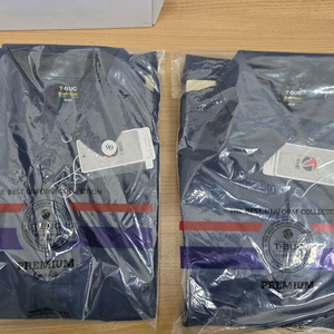 T-BUC 작업복 긴팔 티셔츠 90 네이비 2개 팝니다 이미지