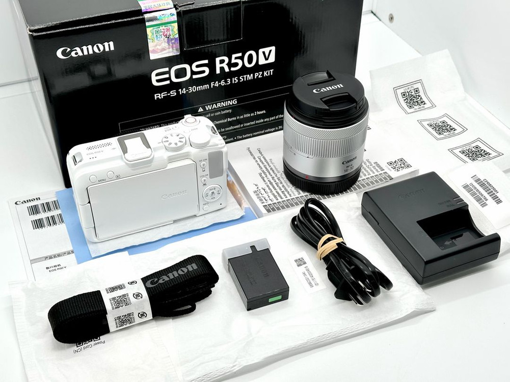 새상품 정품 캐논(Canon) EOS R50V 화이트 14-30mm KIT 미러리스 풀박스 이미지