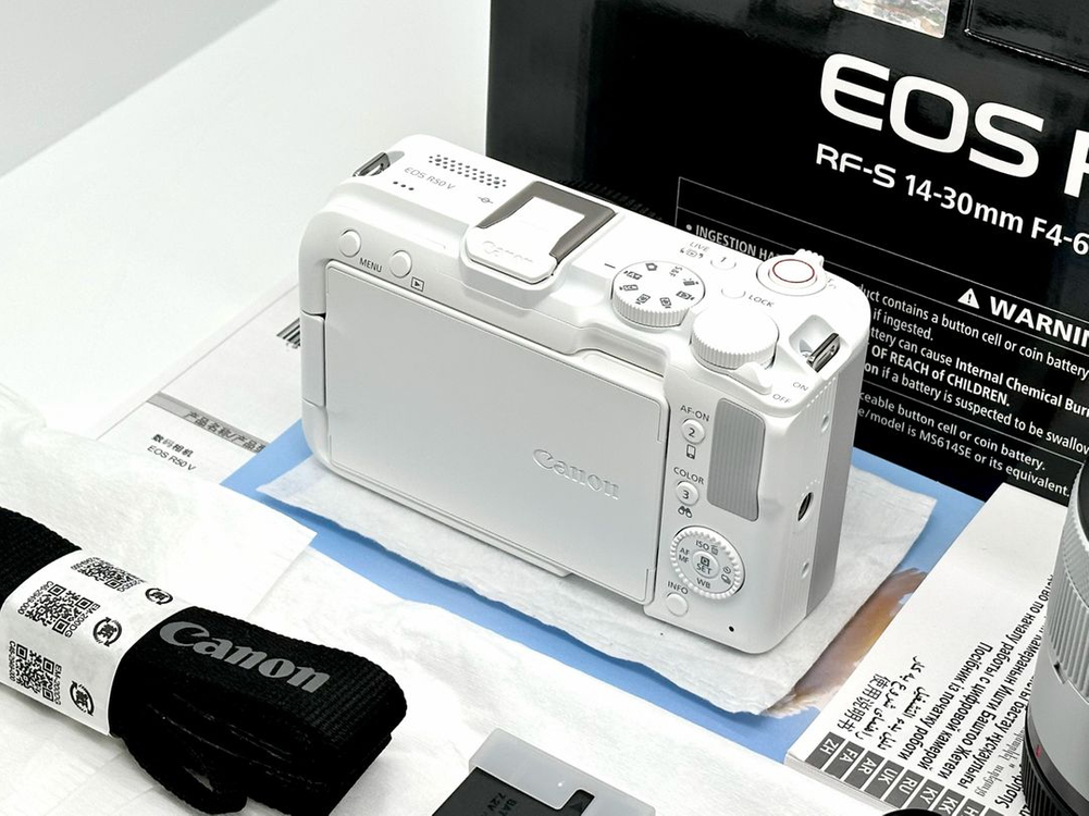 새상품 정품 캐논(Canon) EOS R50V 화이트 14-30mm KIT 미러리스 풀박스 이미지