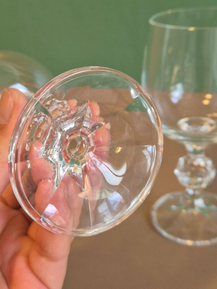 엔틱 체코 보헤미아 크리스탈 와인잔.개당가.미사용 이미지