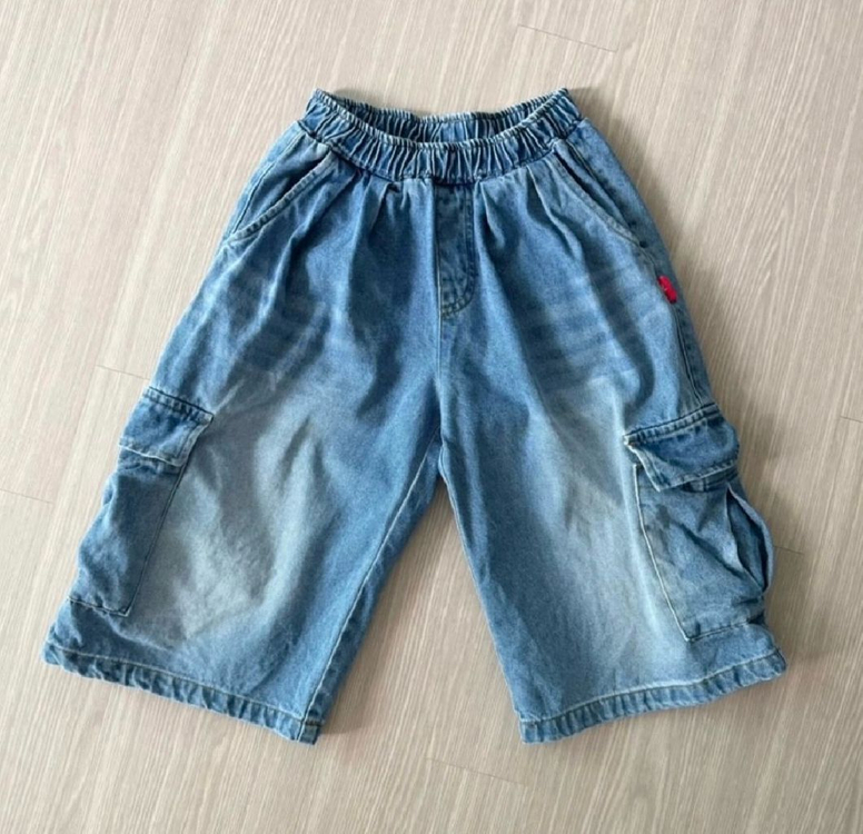 럭키트라이 데님 버뮤다 팬츠 L 이미지