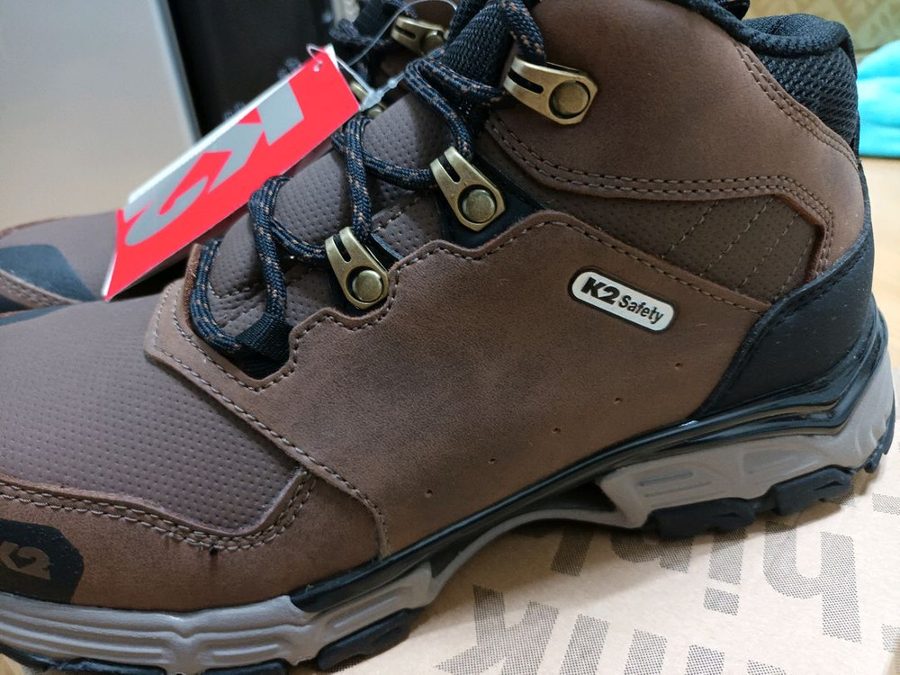 k2-87 안전화 260 천연가죽 메쉬 미끄럼방지 초경량 새제품 k2안전화 이미지