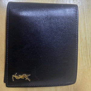 입샹로랑 정품 금장로고 명품 반지갑 이미지