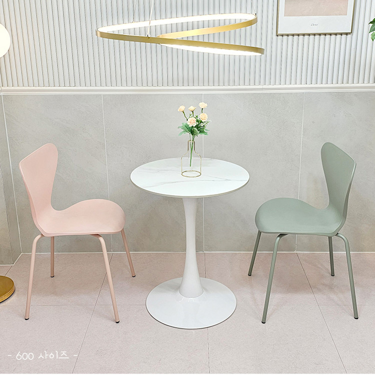 (( 새상품 )) 세라믹 원형테이블, 포세린세라믹 티테이블, 카페테이블, 화이트 원형테이블, 세라믹 원형식탁 이미지