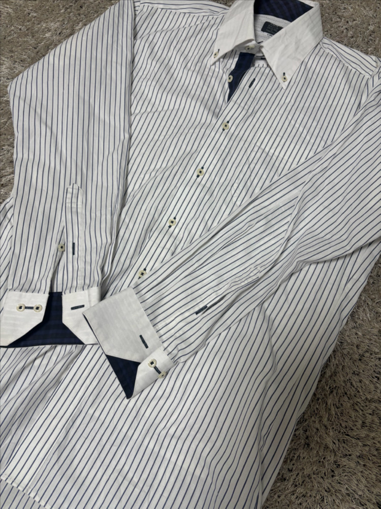 일본판 브릭하우스 스트라이프 셔츠 105-110 이미지