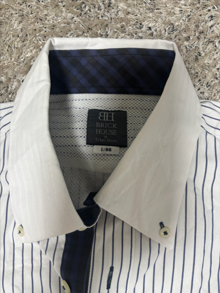 일본판 브릭하우스 스트라이프 셔츠 105-110 이미지