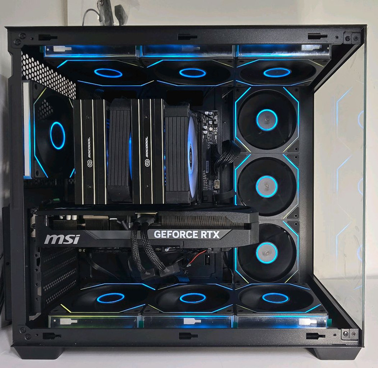 (새제품 반본체 블랙)9800X3D, B850M WIFI, 1000W, 공랭최강, 방송게이밍컴퓨터본체 이미지