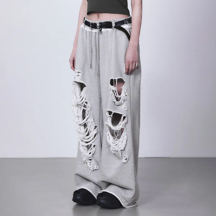 트리밍버드 Scratch Damage Wide Sweat Pants 이미지
