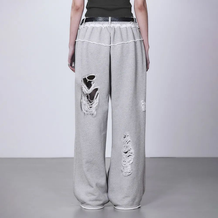 트리밍버드 Scratch Damage Wide Sweat Pants 이미지