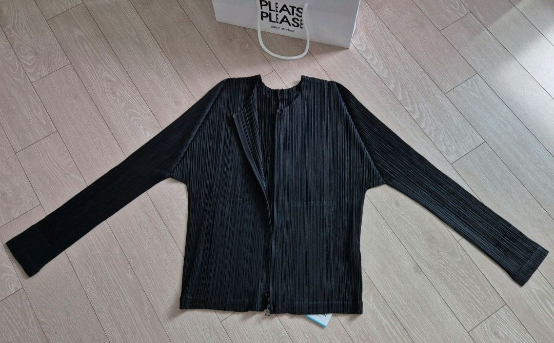 플리츠플리즈 먼슬리 집업가디건 블랙 3 이미지