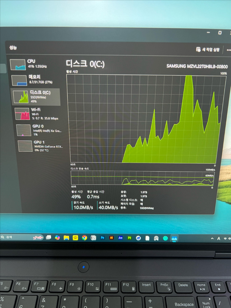 레노버 리전 프로 게이밍노트북(i7, rtx3070ti, 2tb) 이미지