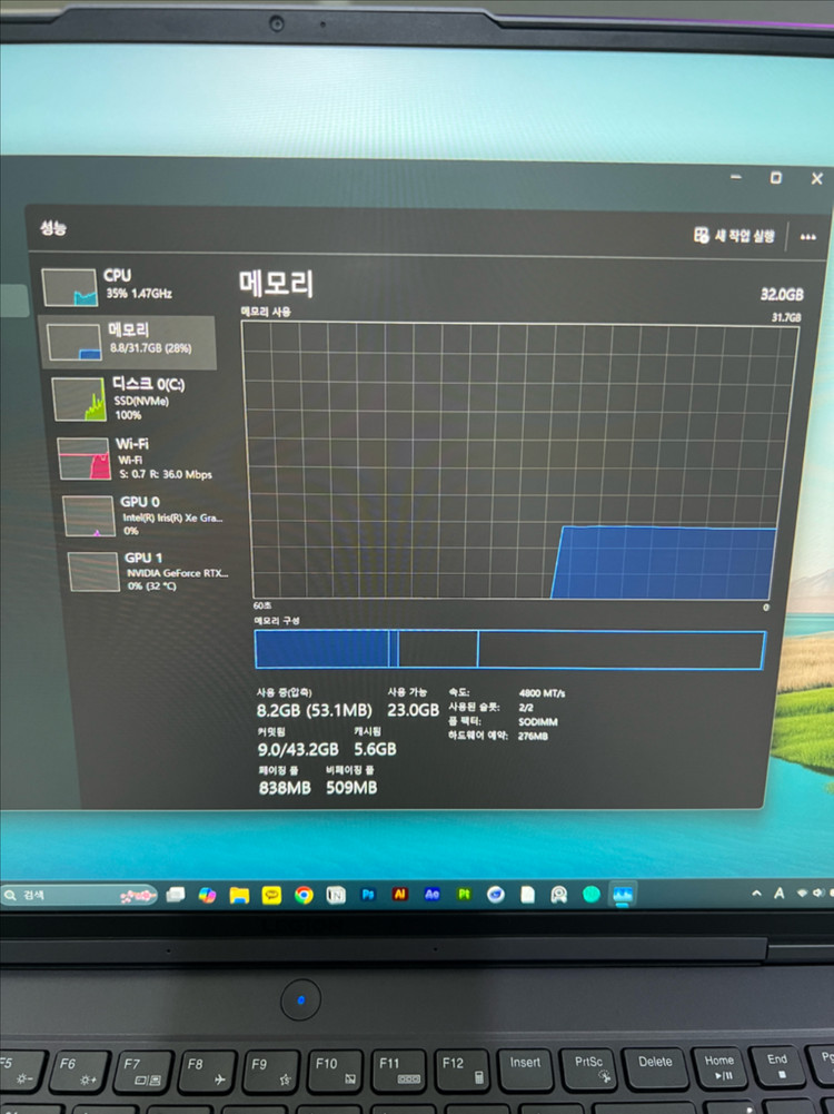 레노버 리전 프로 게이밍노트북(i7, rtx3070ti, 2tb) 이미지