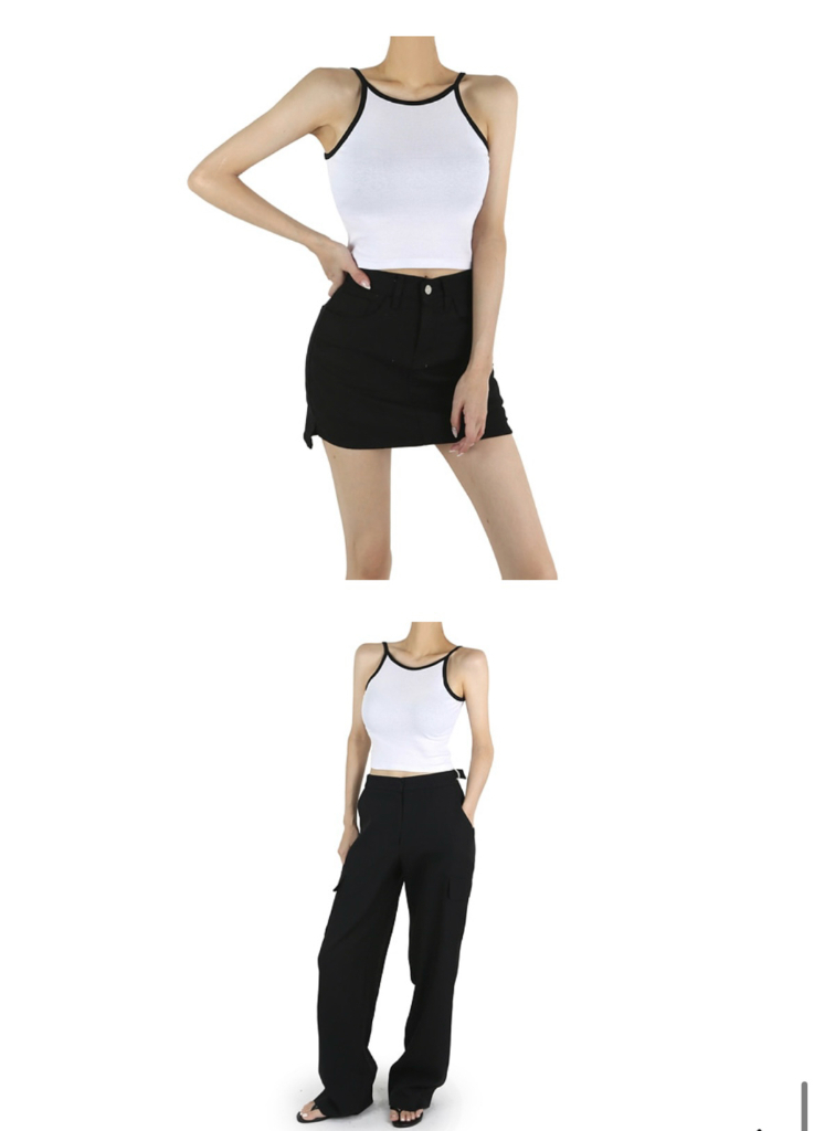 새상품 구즈 자체제작 홀터크롭나시 아이 이미지