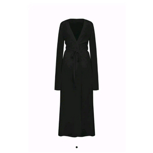 르네제이 시스루 롱 나시 가디건 세트 - 블랙 이미지