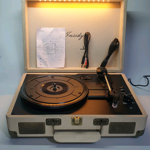 인사이디 휴대용 무드등 무선 LP 턴테이블 블루투스 스피커 IBT-Retro LED 이미지