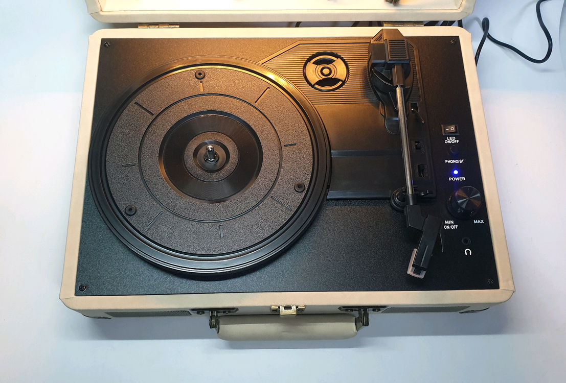 인사이디 휴대용 무드등 무선 LP 턴테이블 블루투스 스피커 IBT-Retro LED 이미지