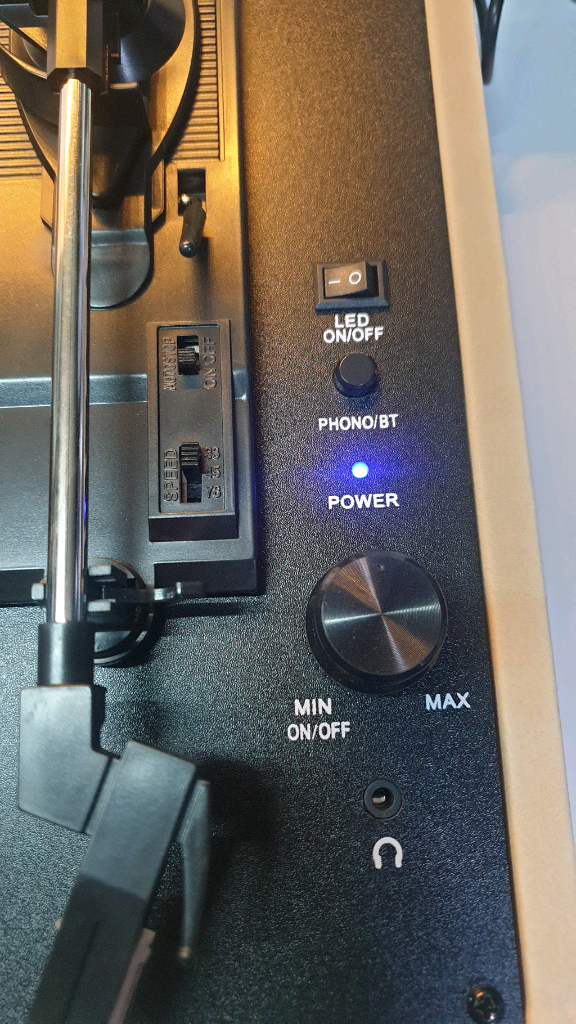 인사이디 휴대용 무드등 무선 LP 턴테이블 블루투스 스피커 IBT-Retro LED 이미지