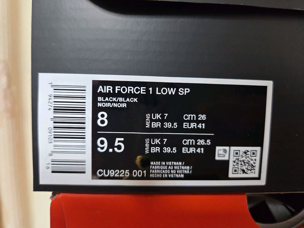 [260]나이키 슈프림 에어포스1 로우 블랙 이미지