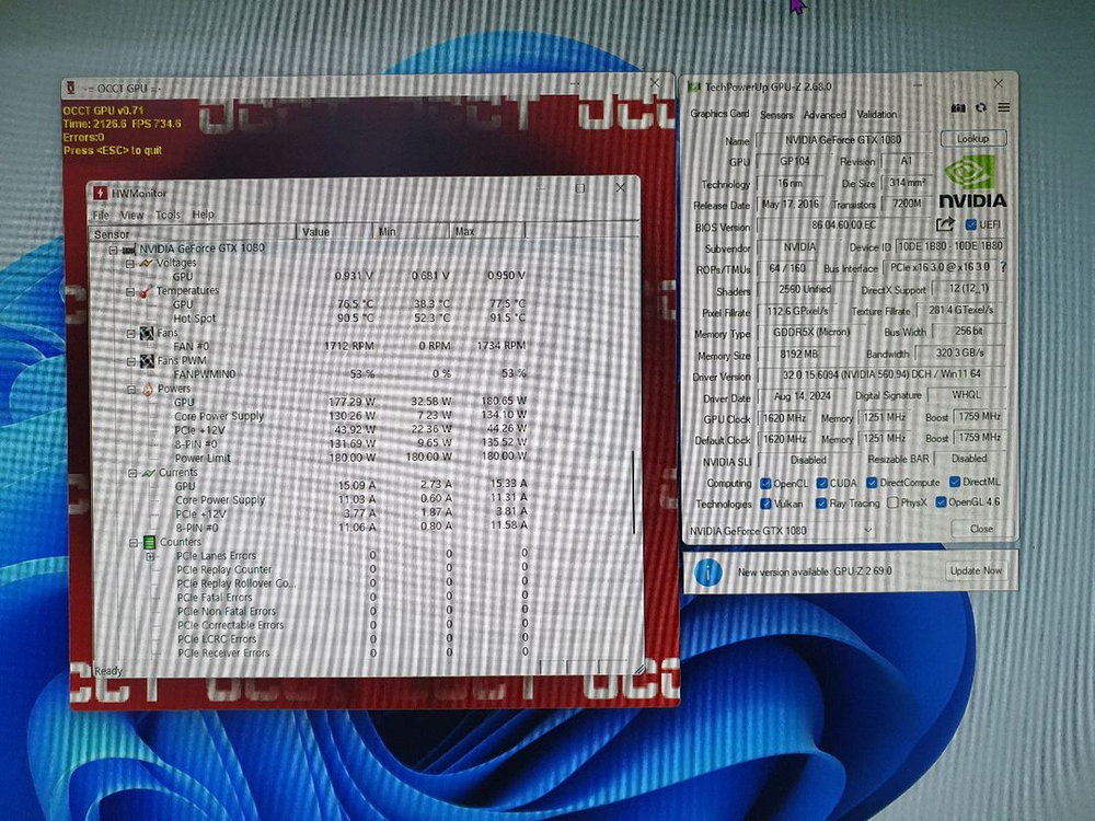 이엠텍 지포스 GTX 1080 8GB 그래픽카드 이미지