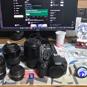 캐논 eos 550d + 렌즈 풀세트 판매 이미지