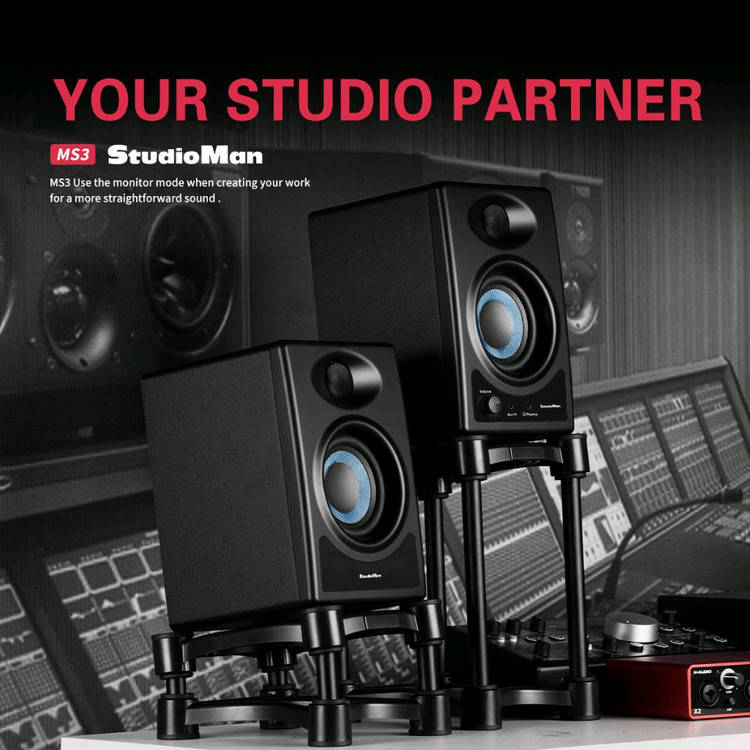 스튜디오맨 MS3 모니터 하이파이 스피커 판매해요 컴퓨터, 근거리 음악 제작을 위한 최적의 스피커입니다50W 이미지