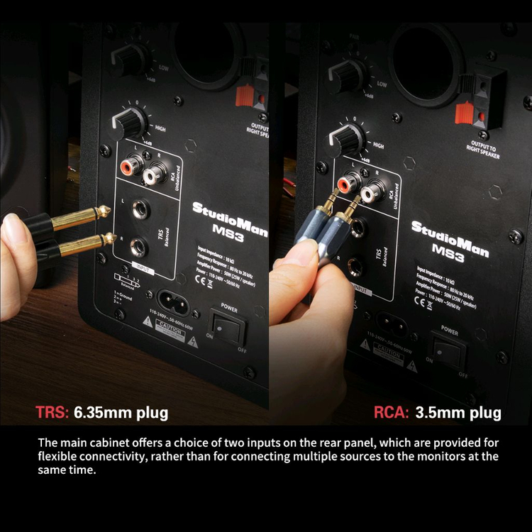 스튜디오맨 MS3 모니터 하이파이 스피커 판매해요 컴퓨터, 근거리 음악 제작을 위한 최적의 스피커입니다50W 이미지