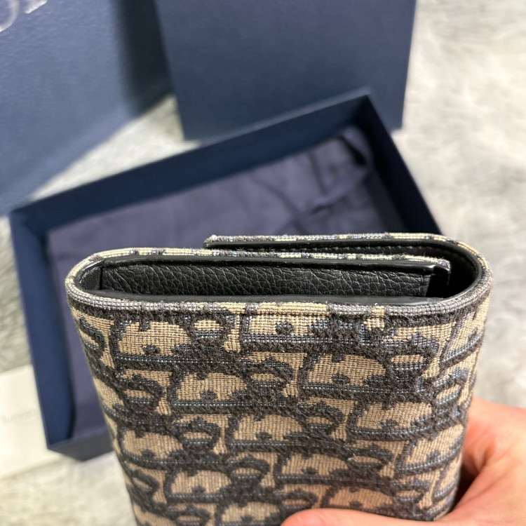 디올 오블리크 플랩 장지갑 베이지 풀구성품 이미지