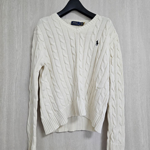 폴로 랄프로렌 케이블 꽈배기 니트 (아이보리/여성S) 이미지
