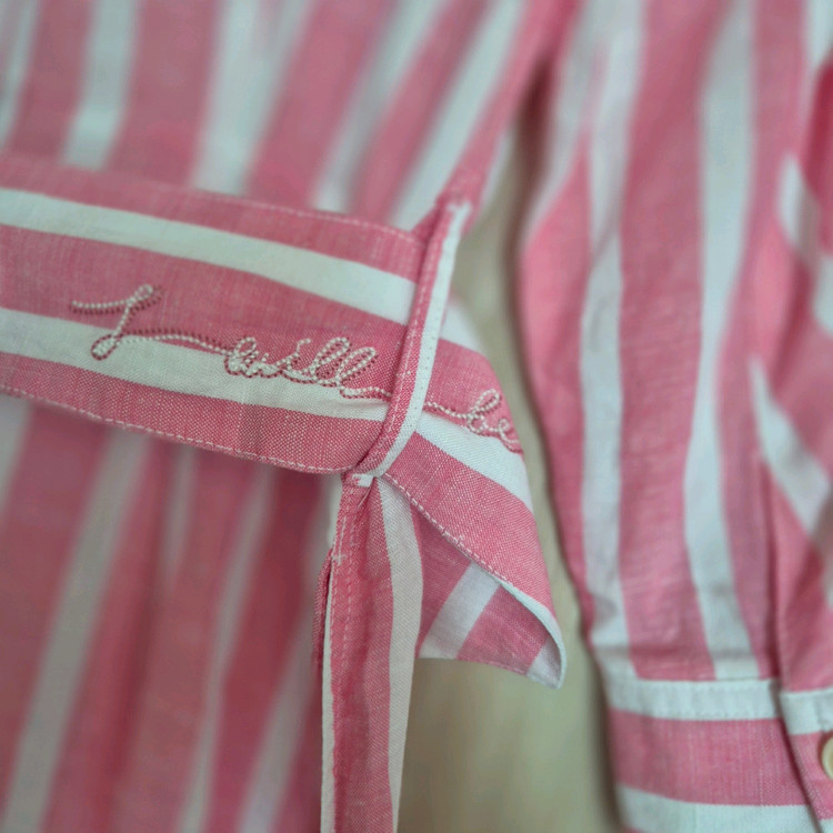 헤지스 스트라이프 원피스 롱셔츠남방 사이즈 90 이미지