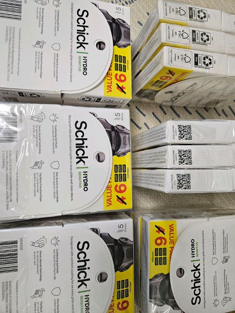 쉬크 하이드로5 센시티브 면도날 6개입 미국산 새제품 이미지