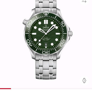 (판매/교환)신품급 오메가 씨마스터 300 그린+정품러버핀버클 이미지