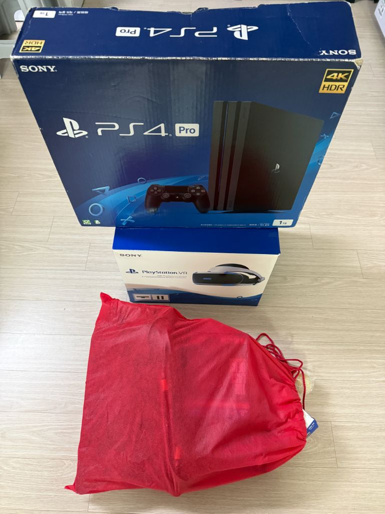 플스4 PS4 Pro 1TB + VR(2세대 3번세트) 풀박스 판매 합니다 이미지