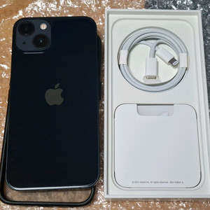 배터리100% 보증기간O 아이폰13 미드나이트 박스풀셋 이미지