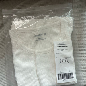 얼바닉30 laundry sleeveles 슬리브리스 나시(화이트) 이미지