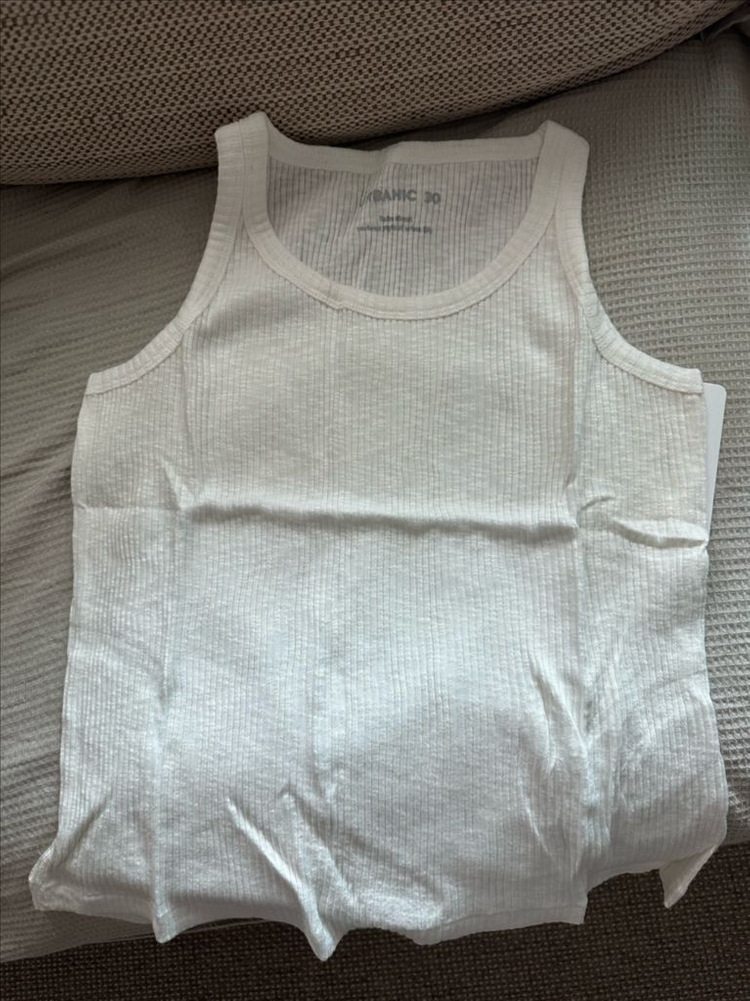 얼바닉30 laundry sleeveles 슬리브리스 나시(화이트) 이미지