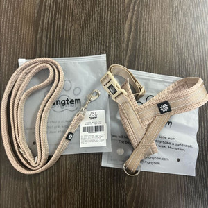 멍템 앞섬방지 강아지 하네스 리드줄 세트 이미지