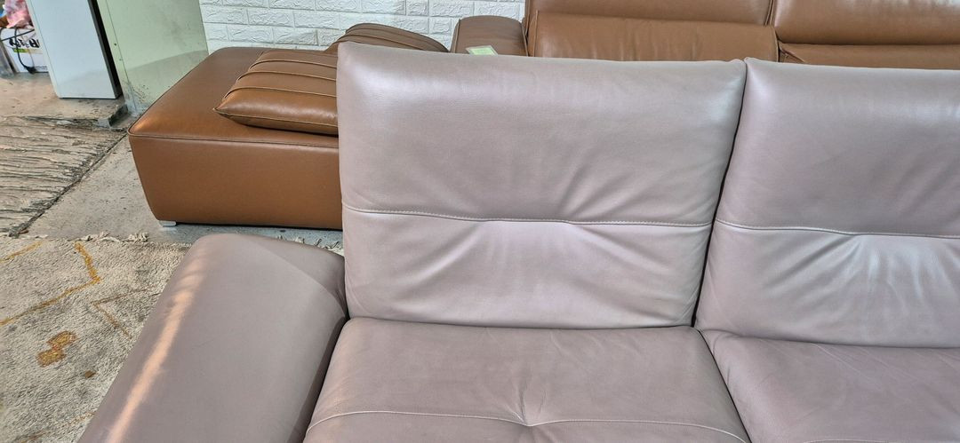 한샘 바흐801 이태리 마스트로또 천연 통가죽 3인 소파 이미지