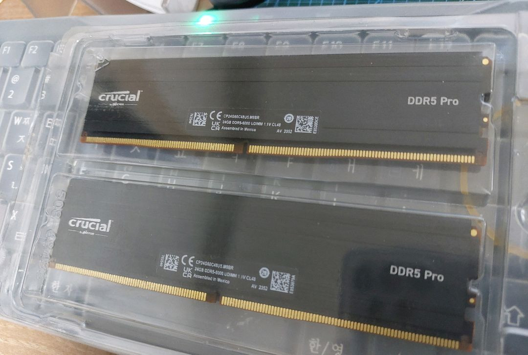 마이크론 크루셜pro ddr5 24gbx2 48gb 6000mhz 이미지