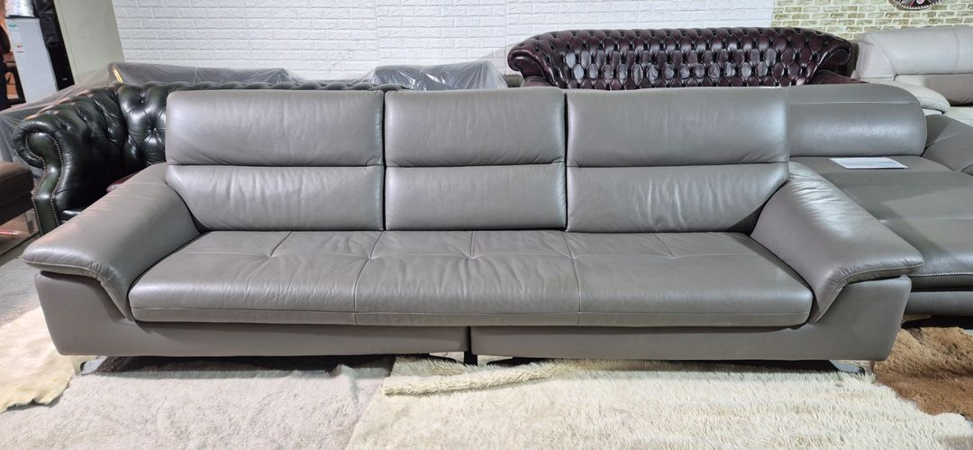 자코모 쿠시 슈렁큰 천연 통가죽 4인 소파 이미지