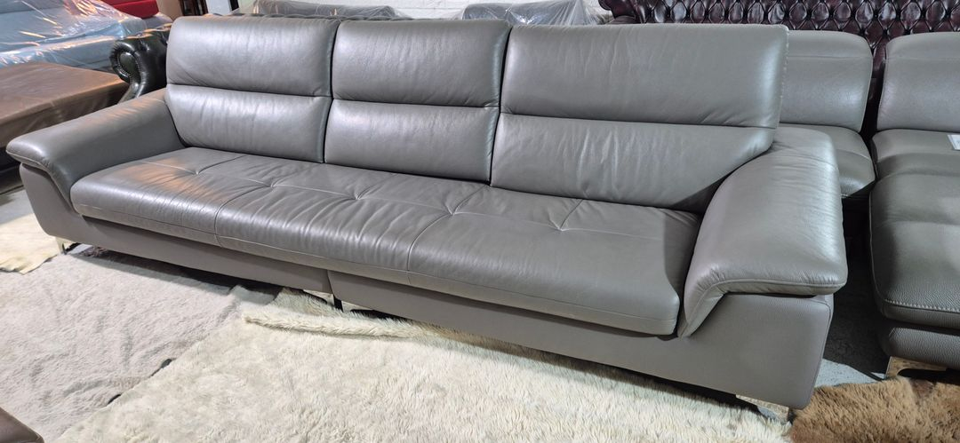 자코모 쿠시 슈렁큰 천연 통가죽 4인 소파 이미지