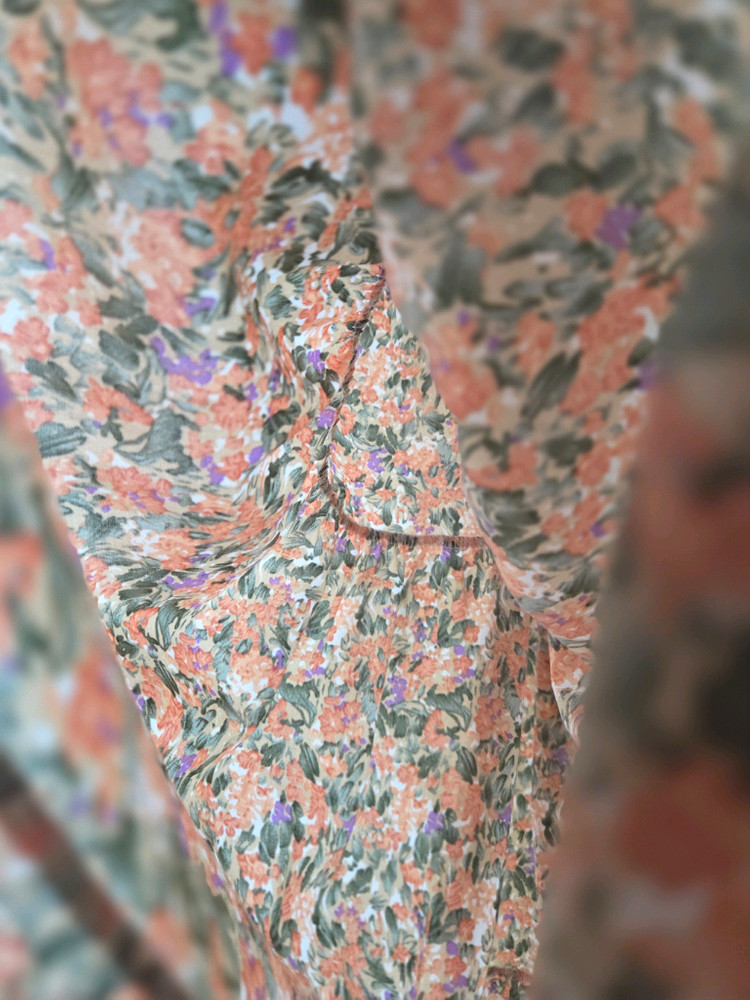 플라워 패턴 롱 뷔스티에 원피스 이미지