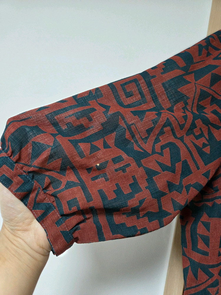 시원한 패턴 롱 원피스(88) 이미지