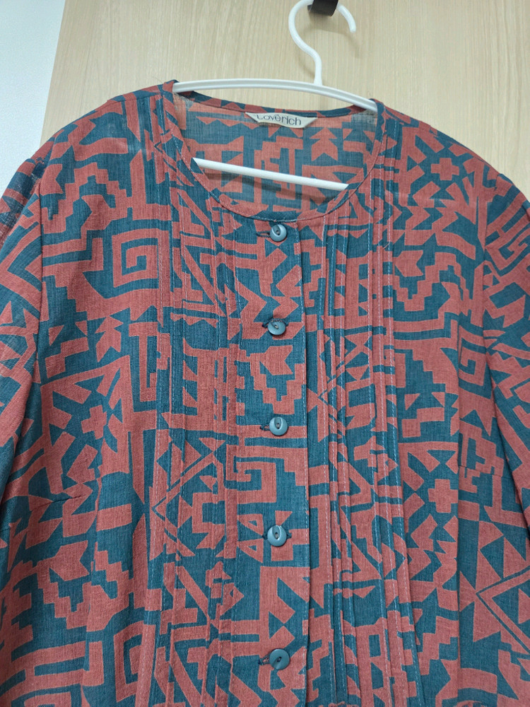 시원한 패턴 롱 원피스(88) 이미지