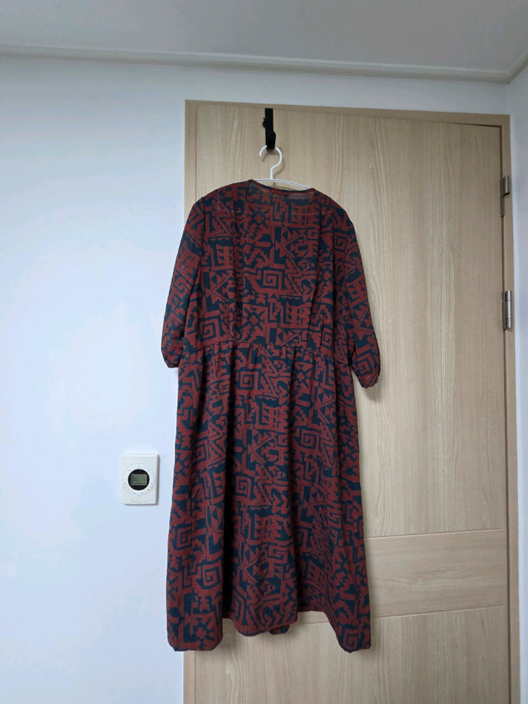 시원한 패턴 롱 원피스(88) 이미지